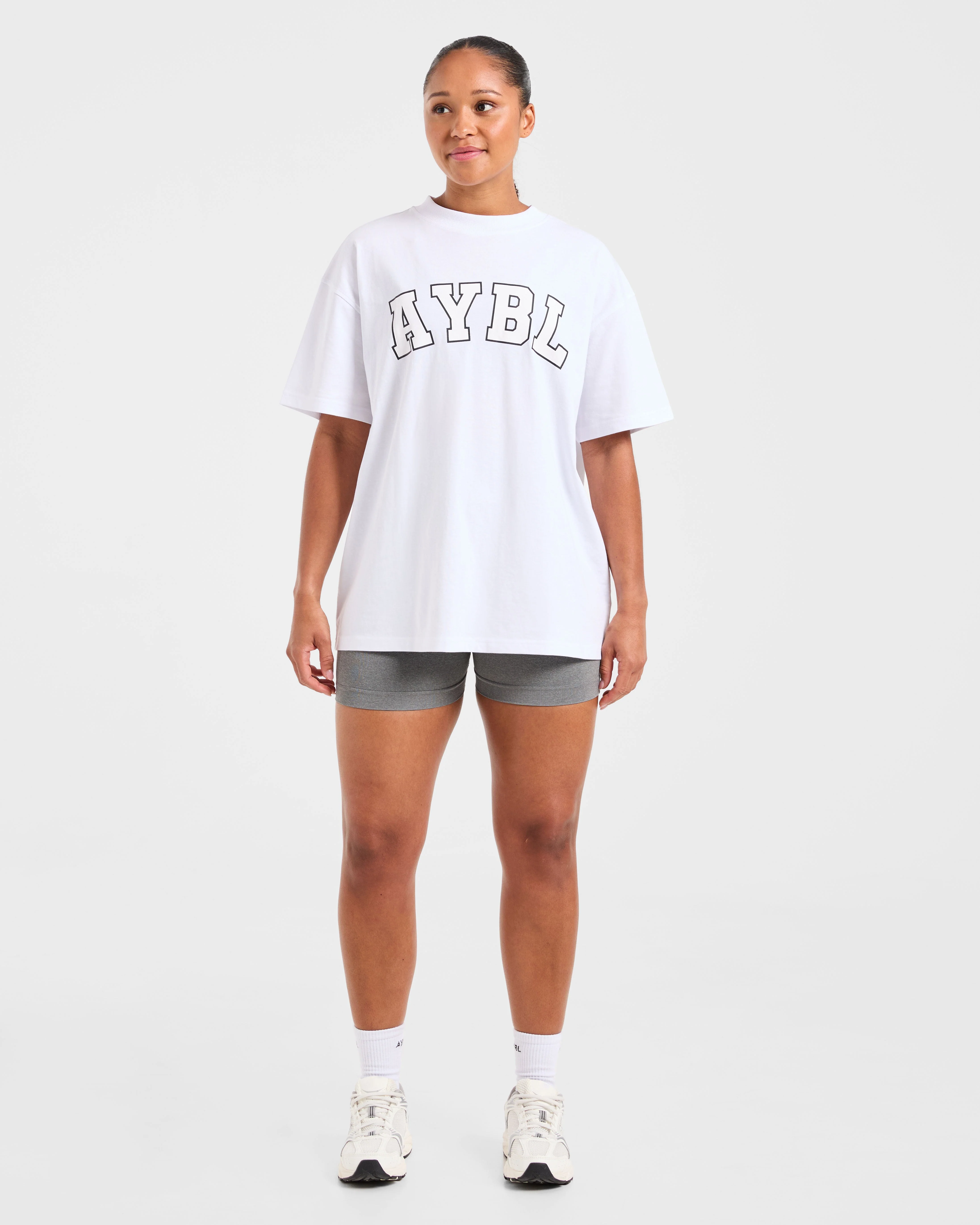 Varsity 2.0 Oversized T Shirt - White - Image 3
