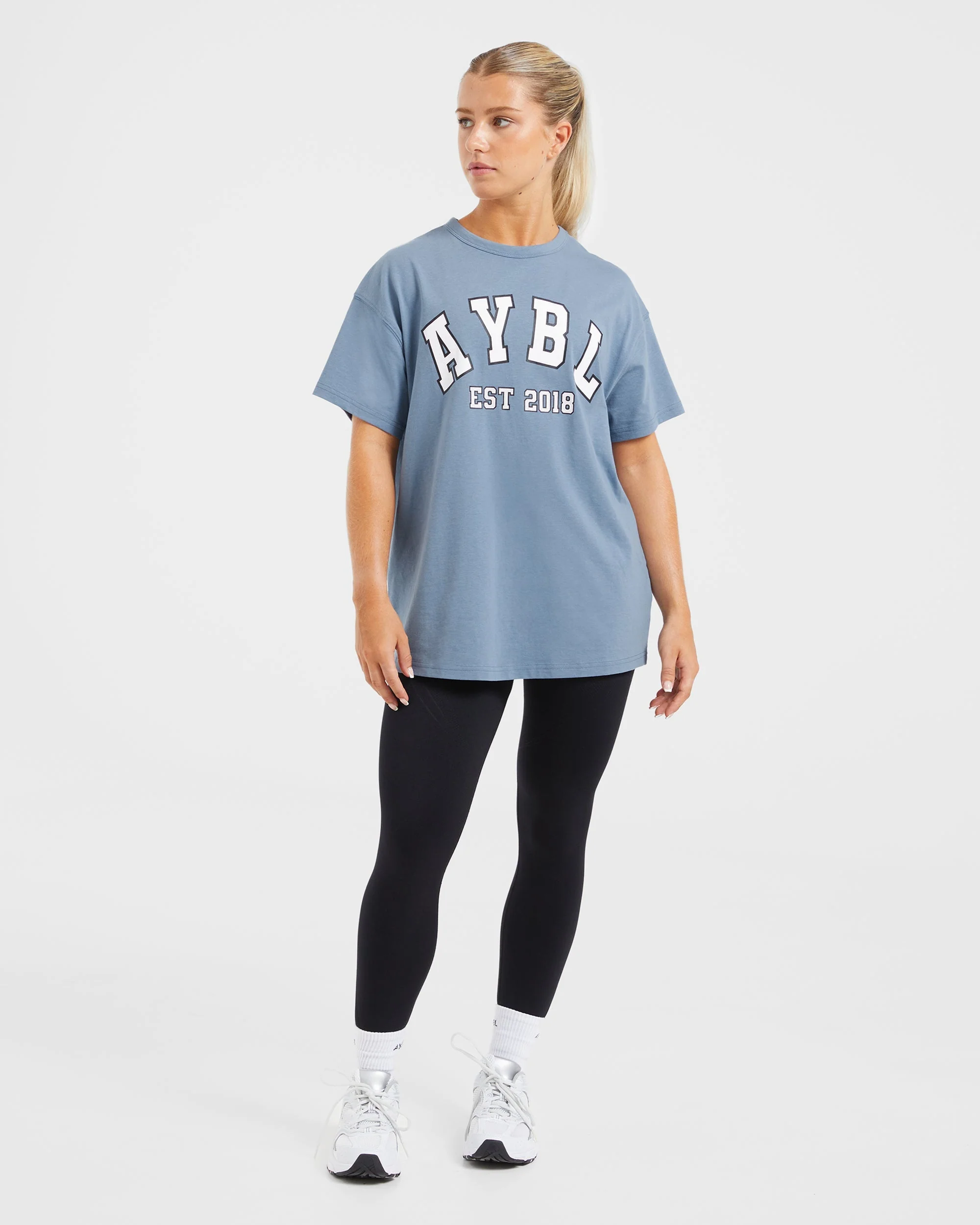 Varsity Oversized T Shirt - Blue - Image 3