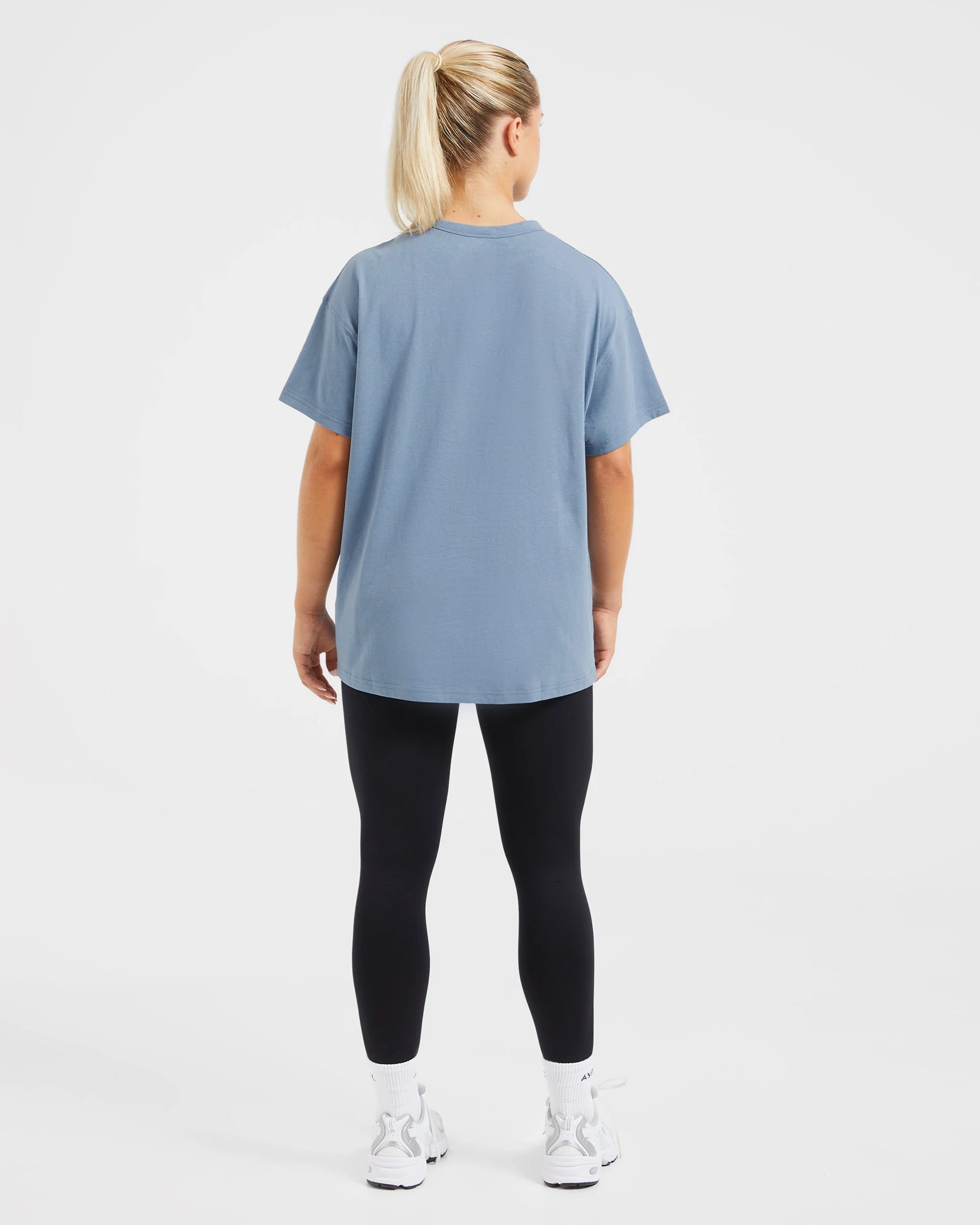 Varsity Oversized T Shirt - Blue - Image 4