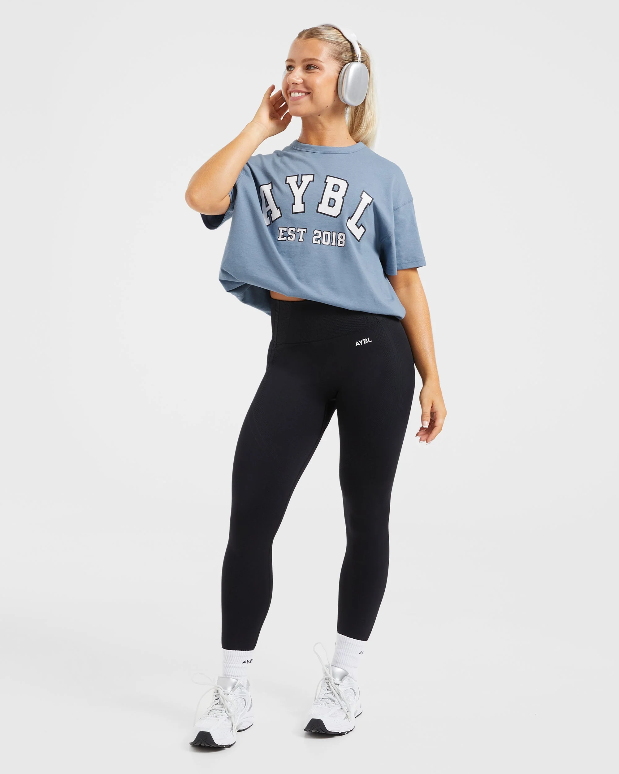 Varsity Oversized T Shirt - Blue - Image 7