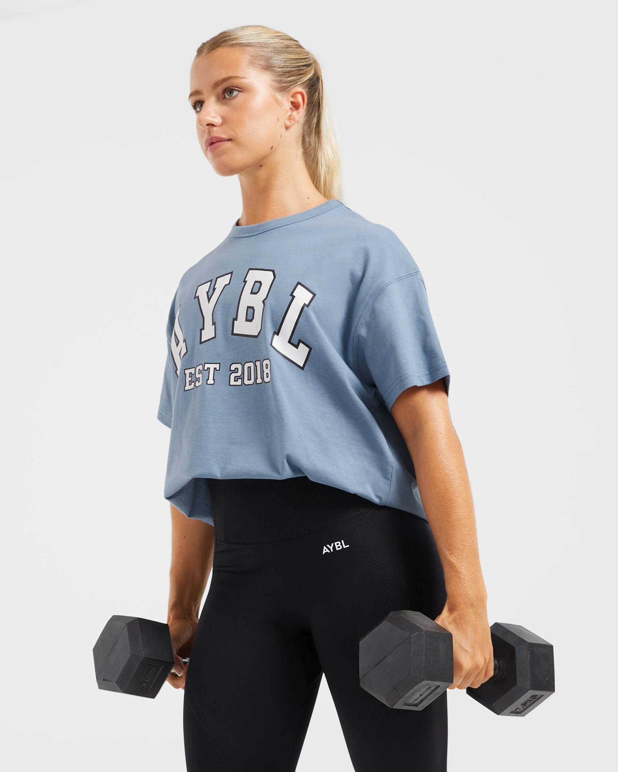 Varsity Oversized T Shirt - Blue - Image 8